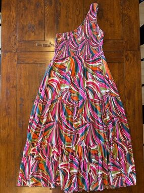 Anthropologie Abel the Label Kelissa One Shoulder Maxi Dress | Size Medium 🌺